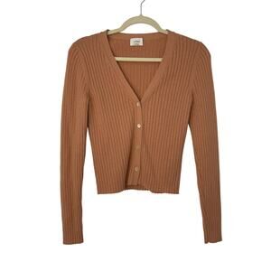 Wilfred Tan Ribbed Cardigan
